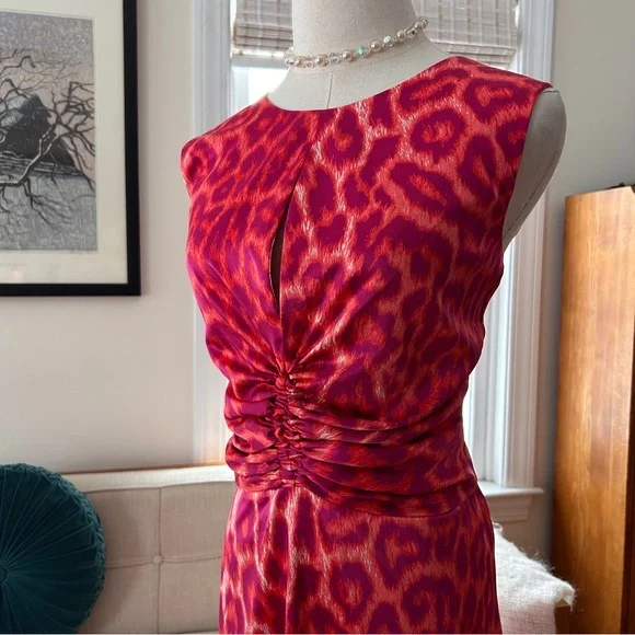 Just Cavalli Satin Animal Print Dress - Picture 4 of 12